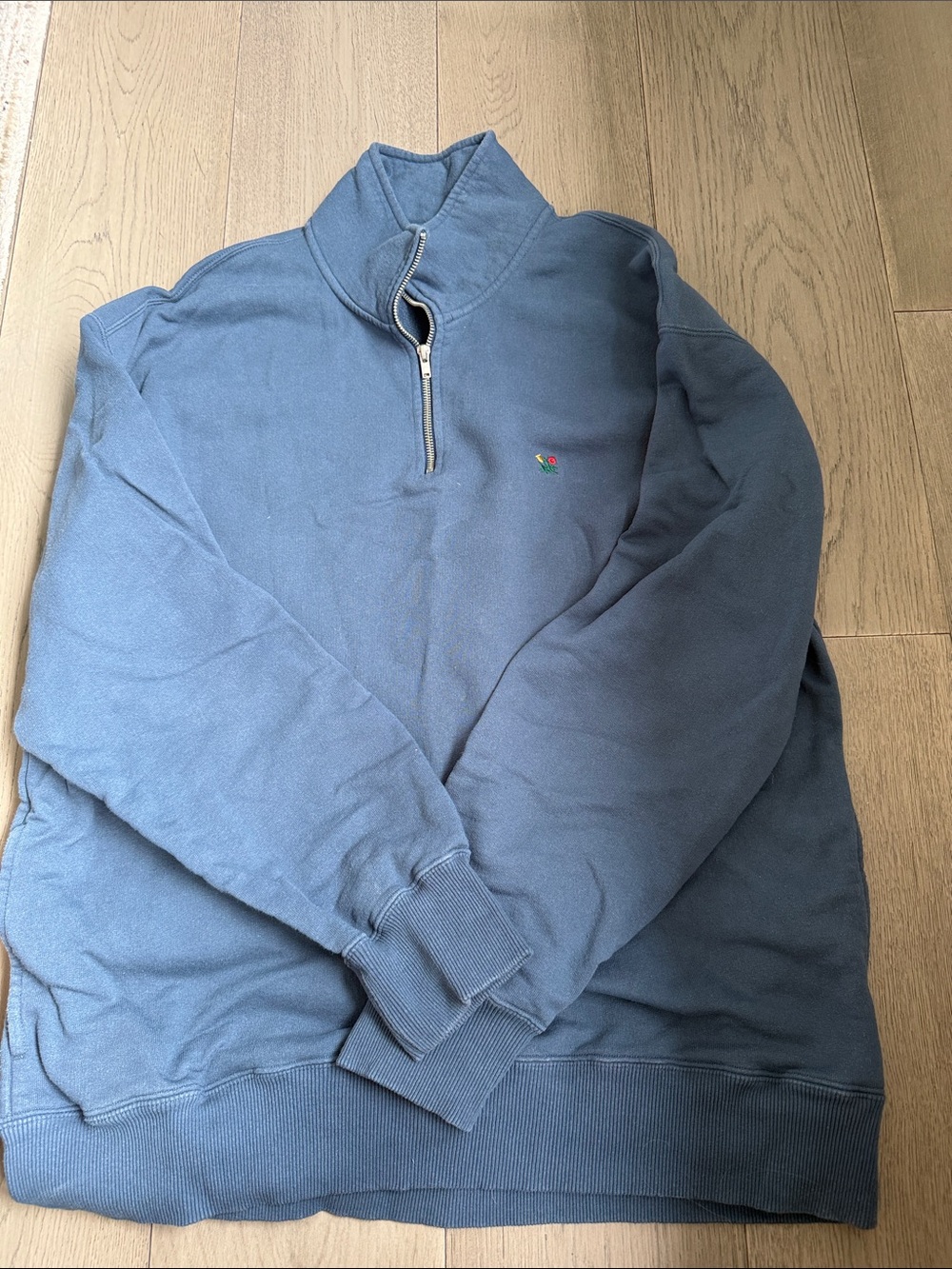 Aime Leon Dore Slate Blue Quarter-Zip Sweatshirt